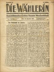 Titelblatt: Die Wählerin