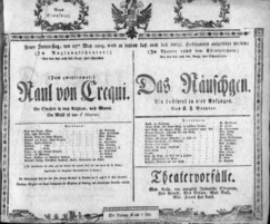 Theaterzettel (Oper und Burgtheater in Wien) 18050523 Seite: 1