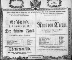 Theaterzettel (Oper und Burgtheater in Wien) 18050528 Seite: 1