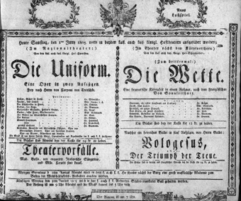 Theaterzettel (Oper und Burgtheater in Wien) 18050601 Seite: 1