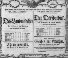 Theaterzettel (Oper und Burgtheater in Wien) 18050611 Seite: 1