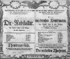 Theaterzettel (Oper und Burgtheater in Wien) 18050620 Seite: 1
