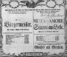 Theaterzettel (Oper und Burgtheater in Wien) 18050628 Seite: 1