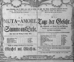Theaterzettel (Oper und Burgtheater in Wien) 18050707 Seite: 1