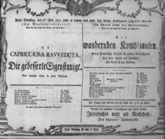 Theaterzettel (Oper und Burgtheater in Wien) 18050709 Seite: 1