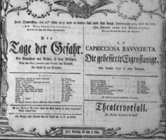 Theaterzettel (Oper und Burgtheater in Wien) 18050711 Seite: 1