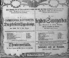 Theaterzettel (Oper und Burgtheater in Wien) 18050714 Seite: 1