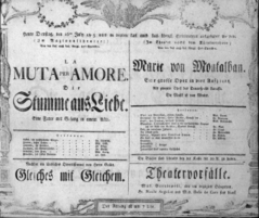 Theaterzettel (Oper und Burgtheater in Wien) 18050716 Seite: 1