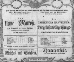 Theaterzettel (Oper und Burgtheater in Wien) 18050728 Seite: 1