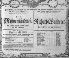Theaterzettel (Oper und Burgtheater in Wien) 18050818 Seite: 1
