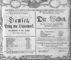 Theaterzettel (Oper und Burgtheater in Wien) 18050825 Seite: 1
