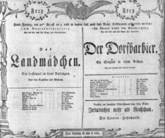 Theaterzettel (Oper und Burgtheater in Wien) 18050830 Seite: 1