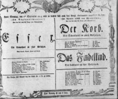 Theaterzettel (Oper und Burgtheater in Wien) 18050901 Seite: 1