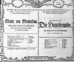 Theaterzettel (Oper und Burgtheater in Wien) 18050918 Seite: 1