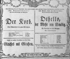 Theaterzettel (Oper und Burgtheater in Wien) 18050920 Seite: 1