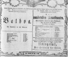 Theaterzettel (Oper und Burgtheater in Wien) 18050922 Seite: 1