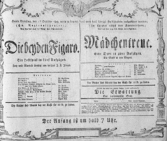 Theaterzettel (Oper und Burgtheater in Wien) 18051001 Seite: 1