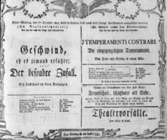 Theaterzettel (Oper und Burgtheater in Wien) 18051007 Seite: 1