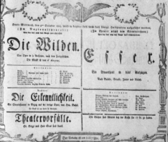 Theaterzettel (Oper und Burgtheater in Wien) 18051009 Seite: 1