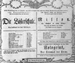 Theaterzettel (Oper und Burgtheater in Wien) 18051017 Seite: 1