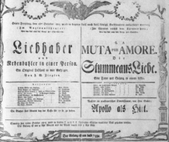 Theaterzettel (Oper und Burgtheater in Wien) 18051018 Seite: 1