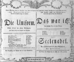 Theaterzettel (Oper und Burgtheater in Wien) 18051021 Seite: 1