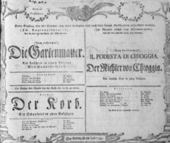 Theaterzettel (Oper und Burgtheater in Wien) 18051026 Seite: 1