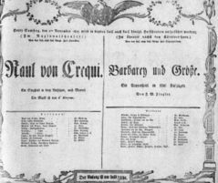 Theaterzettel (Oper und Burgtheater in Wien) 18051102 Seite: 1