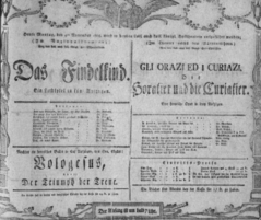 Theaterzettel (Oper und Burgtheater in Wien) 18051104 Seite: 1