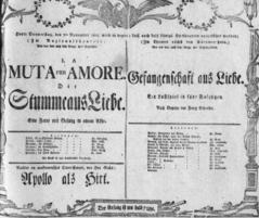 Theaterzettel (Oper und Burgtheater in Wien) 18051107 Seite: 1