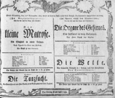 Theaterzettel (Oper und Burgtheater in Wien) 18051110 Seite: 1