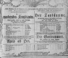 Theaterzettel (Oper und Burgtheater in Wien) 18051116 Seite: 1