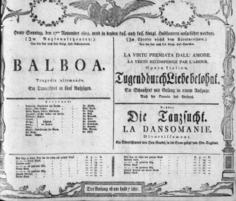 Theaterzettel (Oper und Burgtheater in Wien) 18051117 Seite: 1