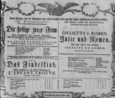 Theaterzettel (Oper und Burgtheater in Wien) 18051129 Seite: 1