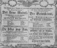 Theaterzettel (Oper und Burgtheater in Wien) 18051211 Seite: 1