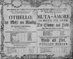 Theaterzettel (Oper und Burgtheater in Wien) 18060101 Seite: 1