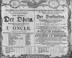 Theaterzettel (Oper und Burgtheater in Wien) 18060104 Seite: 1