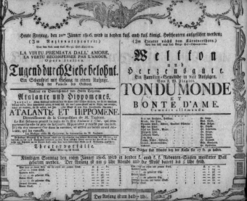 Theaterzettel (Oper und Burgtheater in Wien) 18060110 Seite: 1
