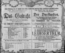 Theaterzettel (Oper und Burgtheater in Wien) 18060112 Seite: 1