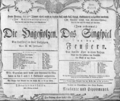 Theaterzettel (Oper und Burgtheater in Wien) 18060117 Seite: 1