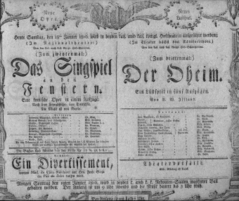 Theaterzettel (Oper und Burgtheater in Wien) 18060118 Seite: 1