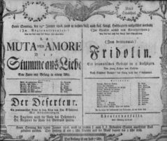 Theaterzettel (Oper und Burgtheater in Wien) 18060119 Seite: 1