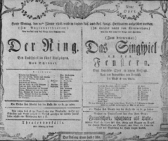 Theaterzettel (Oper und Burgtheater in Wien) 18060120 Seite: 1