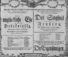Theaterzettel (Oper und Burgtheater in Wien) 18060122 Seite: 1