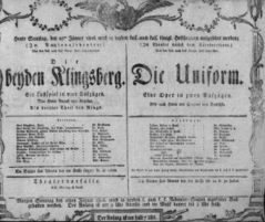 Theaterzettel (Oper und Burgtheater in Wien) 18060125 Seite: 1