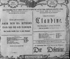 Theaterzettel (Oper und Burgtheater in Wien) 18060130 Seite: 1