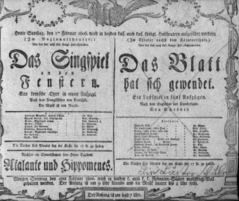 Theaterzettel (Oper und Burgtheater in Wien) 18060201 Seite: 1