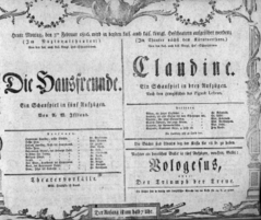 Theaterzettel (Oper und Burgtheater in Wien) 18060203 Seite: 1