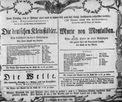 Theaterzettel (Oper und Burgtheater in Wien) 18060204 Seite: 1