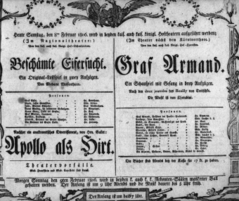 Theaterzettel (Oper und Burgtheater in Wien) 18060208 Seite: 1